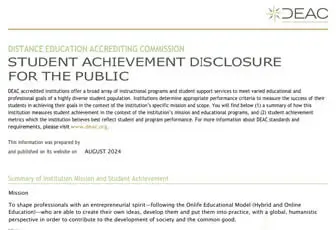 Exhibit 22 Student Achievement Disclosure Form USIL (actualizado)_2025.05